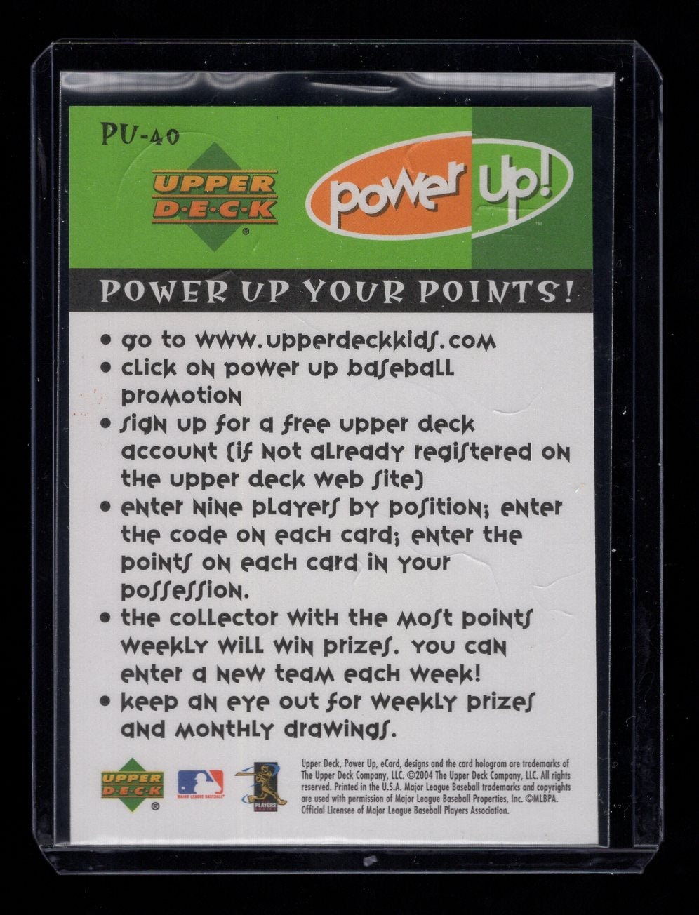 2004 Upper Deck Power Up Stickers #40 Derek Jeter (New York Yankees)