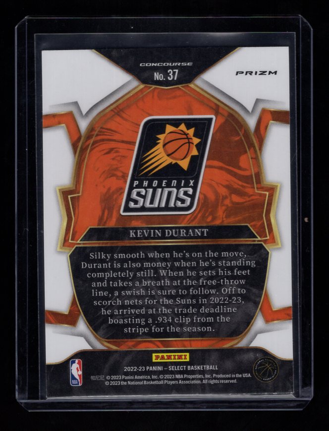 2022-23 Select Prizms "Red Cracked Ice" #37 Kevin Durant (Phoenix Suns)