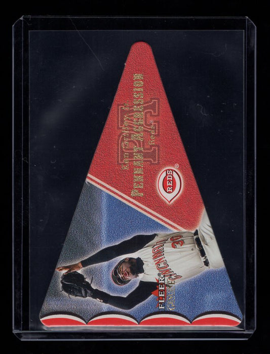 2001 Fleer Genuine Pennant Aggression #5 Ken Griffey Jr. (Cincinnati Reds)