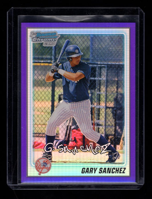 2010 Bowman Chrome Prospects Purple Refractors #BCP207 Gary Sanchez #'d /899 (New York Yankees)