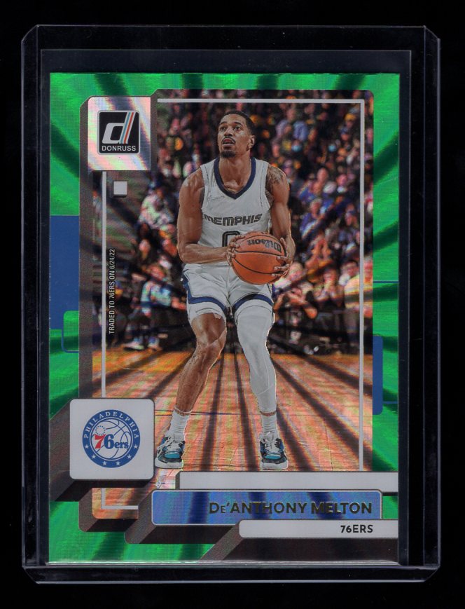 2022-23 Donruss Holo Green Laser #22 De'Anthony Melton (Philadelphia 76ers)