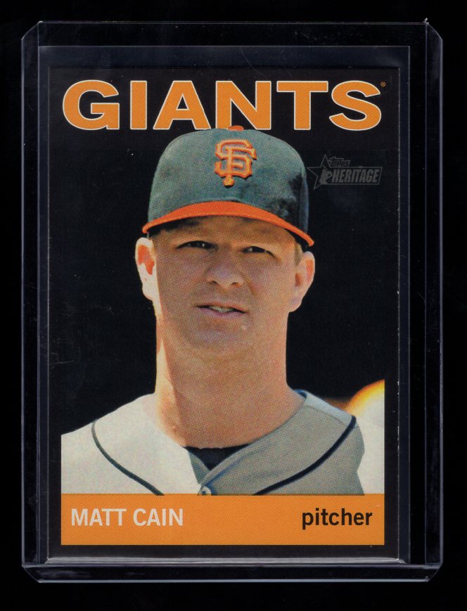 2013 Topps Heritage Black #350 Matt Cain (San Francisco Giants)