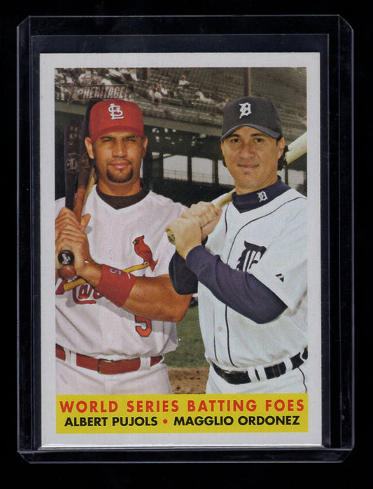 2007 Topps Heritage #418 Albert Pujols (St. Cardinals) / Magglio Ordonez (Detroit Tigers)
