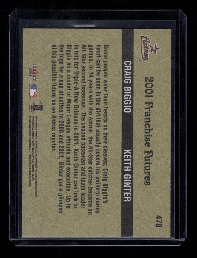 2001 Fleer Platinum #478 C.Biggio/K.Ginter Franchise Futures (Houston Astros)