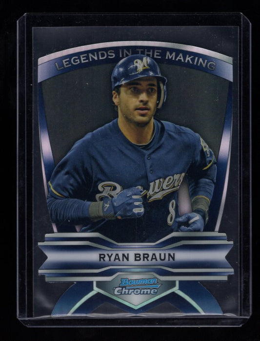 2012 Bowman Chrome Legends In The Making Die Cuts #RB Ryan Braun (Milwaukee Brewers)