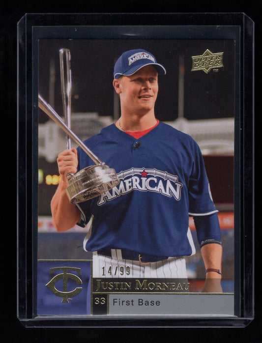 2009 Upper Deck Gold #228 Justin Morneau #'d /99 (Minnesota Twins)
