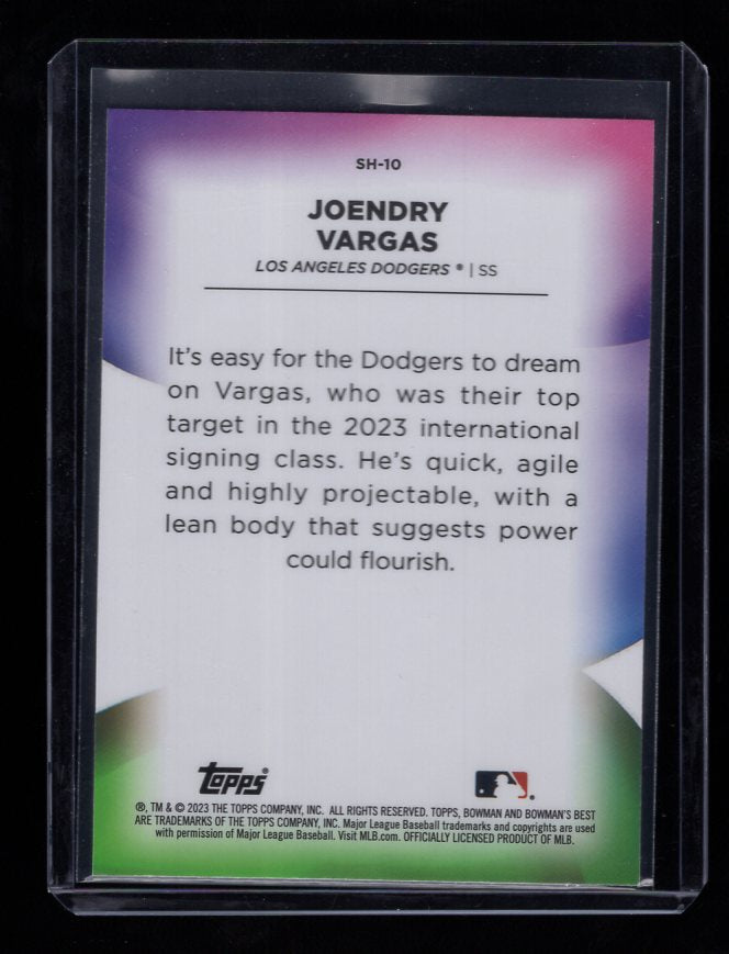 2023 Bowman's Best Shellacked #SH10 Joendry Vargas (Los Angeles Dodgers)