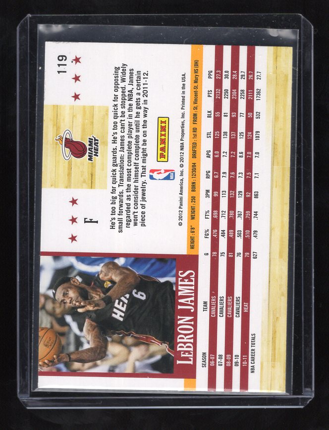 2011-12 Hoops #119 LeBron James (Miami Heat)