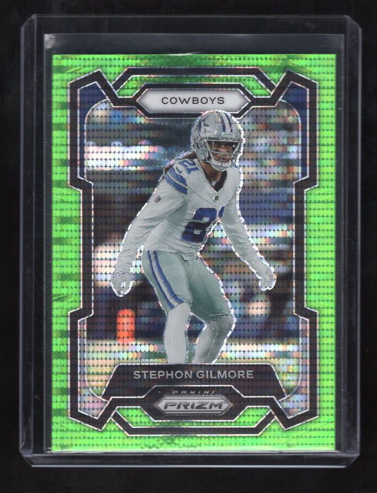 2023 Panini Prizm Prizms Green #77 Stephon Gilmore (Dallas Cowboys)