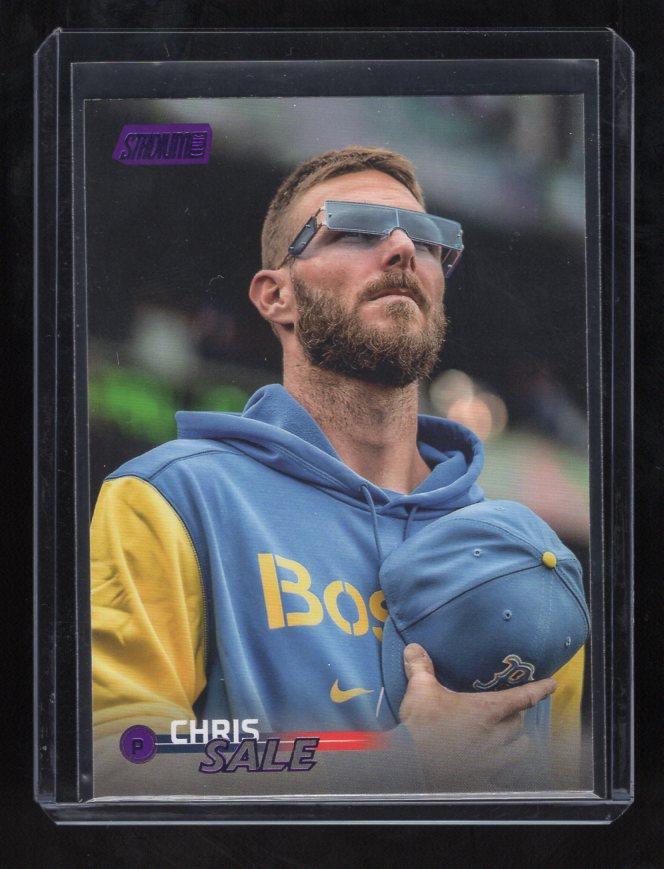 2023 Stadium Club Purple Foil #220 Chris Sale #'d 63/75 (Boston Red Sox)