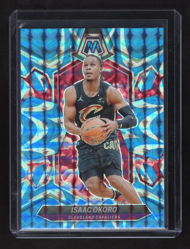 2023-24 Panini Mosaic Reactive Blue #94 Isaac Okoro (Cleveland Cavaliers)