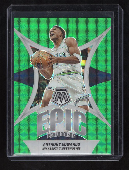 2023-24 Panini Mosaic "Epic Performers" Green #20 Anthony Edwards (Minnesota Timberwolves)