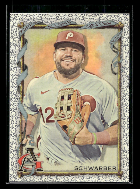2023 Topps Allen and Ginter Foil Filigree #22 Kyle Schwarber (Philadelphia Phillies)