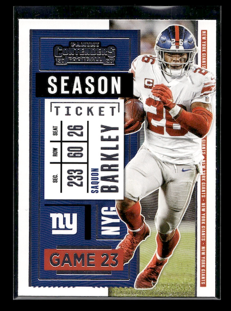 2020 Panini Contenders #35 Saquon Barkley (New York Giants)