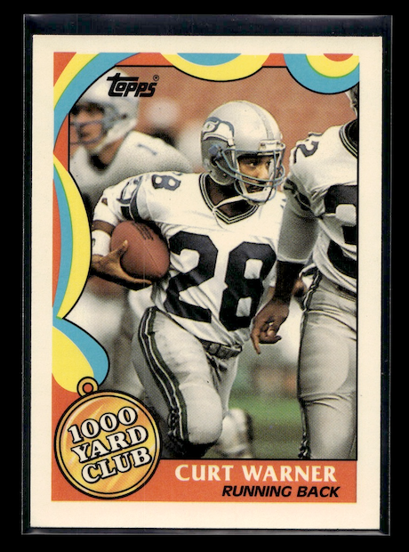 1989 Topps 1000 Yard Club #22 Curt Warner (Seattle Seahawks)