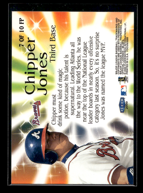 2000 Fleer Focus Pocus #7 Chipper Jones (Atlanta Braves)