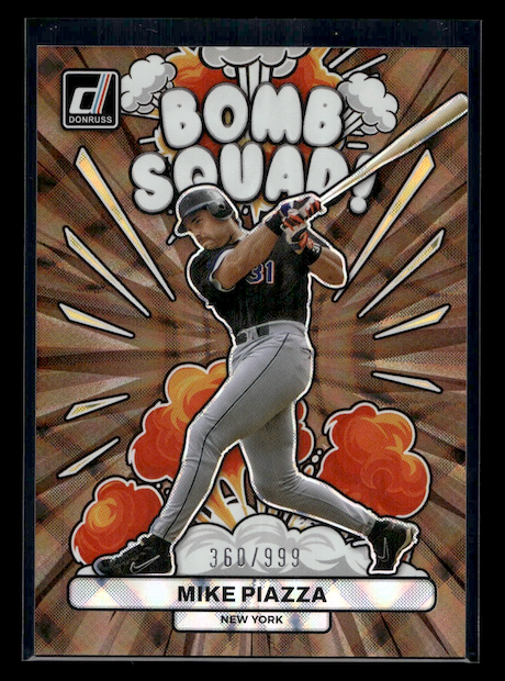 2023 Donruss Bomb Squad #8 Mike Piazza #'d 360/999 (New York Mets)