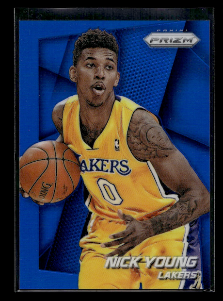 2014-15 Panini Prizm Prizms Blue #40 Nick Young #'d 18/99 (Los Angeles Lakers)