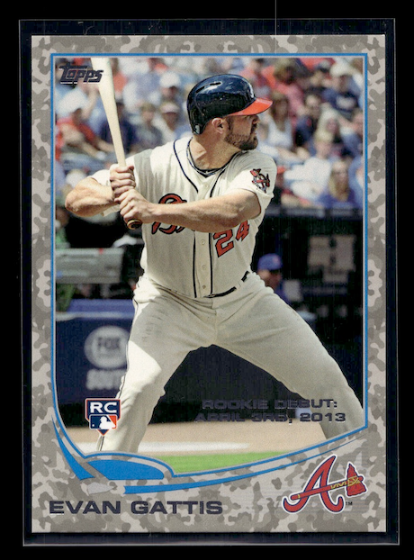 2013 Topps Update Camo #US87 Evan Gattis #'d /99 (Atlanta Braves)