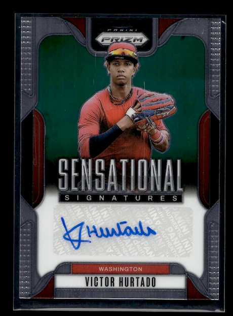 2025 Panini Prizm Sensational Signatures #44 Victor Hurtado (Washington Nationals)
