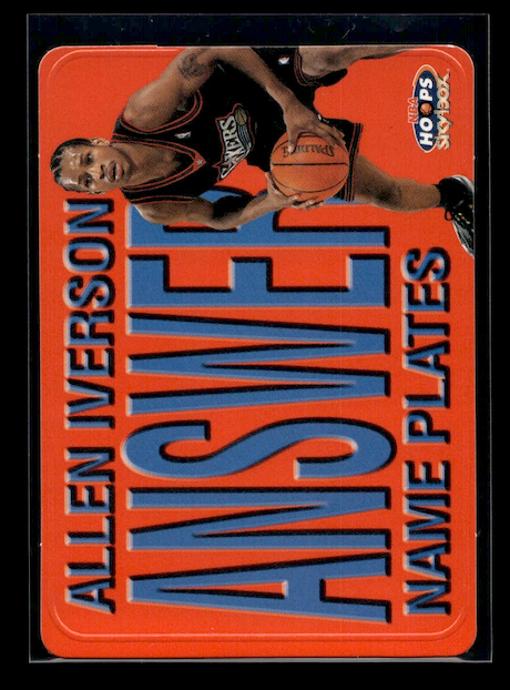 1999-00 Hoops Name Plates #NP2 Allen Iverson (Philadelphia 76ers)