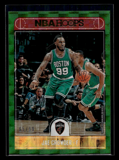 2017-18 Hoops Green #36 Jae Crowder (Cleveland Cavaliers/Boston Celtics)