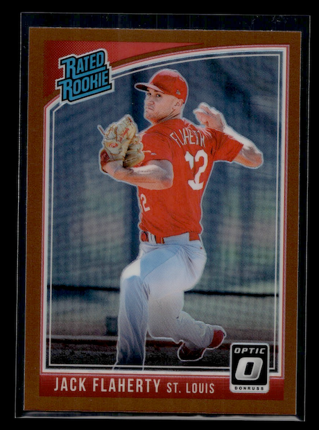 2018 Donruss Optic Bronze #55 Jack Flaherty Rated Rookie (St. Louis Cardinals)