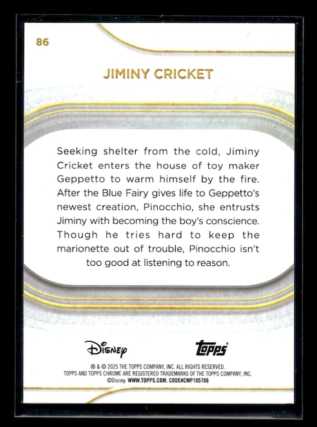 2025 Topps Chrome Disney #86 Jiminy Cricket