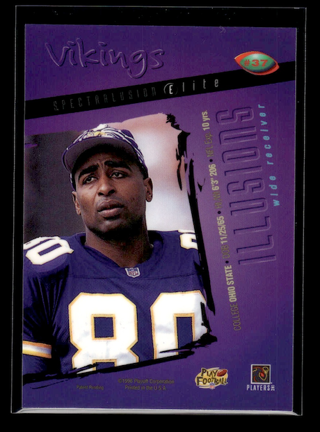 1996 Playoff Illusions Spectralusion Elite #37 Cris Carter (Minnesota Vikings)