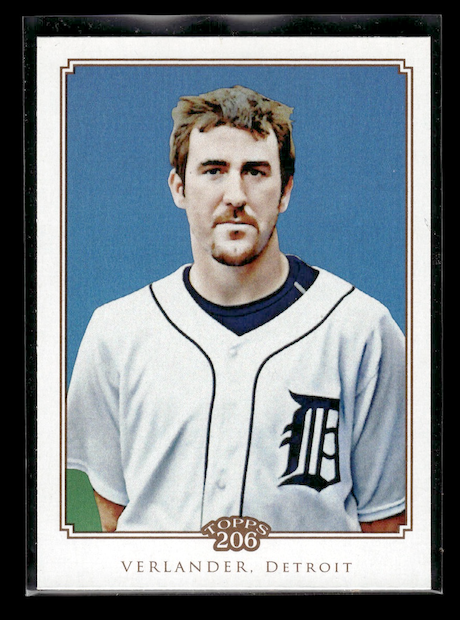 2010 Topps 206 #58 Justin Verlander (Detroit Tigers)
