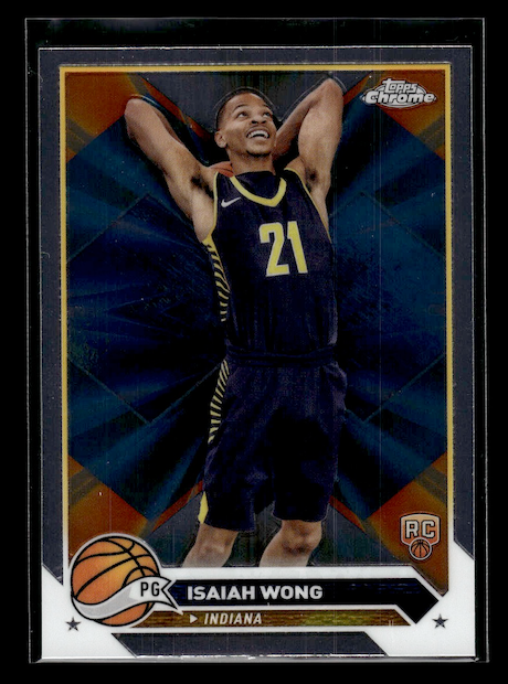 2023-24 Topps Chrome #80 Isaiah Wong Rookie (Indiana Pacers)