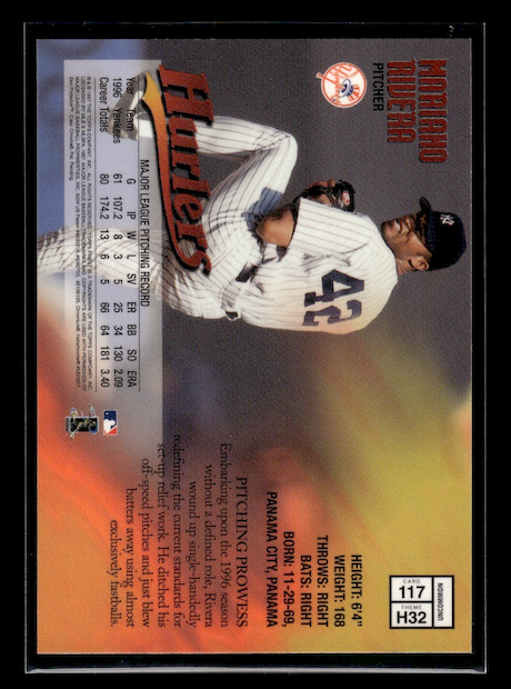 1997 Finest #117 Mariano Rivera (New York Yankees)