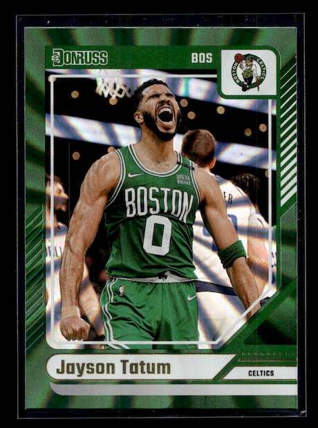 2024-25 Donruss Holo Green Laser #49 Jayson Tatum (Boston Celtics)