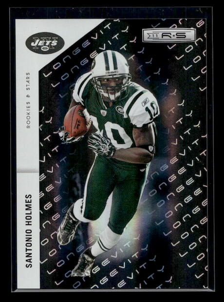 2011 Rookies and Stars Longevity Parallel Silver Holofoil #105 Santonio Holmes #'d /99
