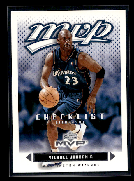 2003-04 Upper Deck MVP #200 Michael Jordan Checklist (Washington Wizards)