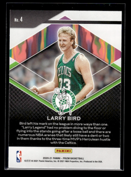 2020-21 Panini Prizm Fearless #4 Larry Bird (Boston Celtics)