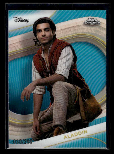 2025 Topps Chrome Disney Teal Refractors #187 Aladdin  #'d 030/299 (Live Action)