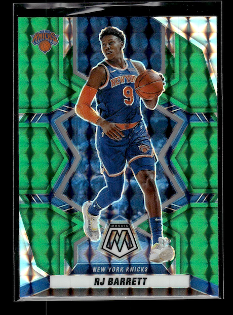 2021-22 Panini Mosaic Mosaic Green #140 RJ Barrett (New York Knicks)
