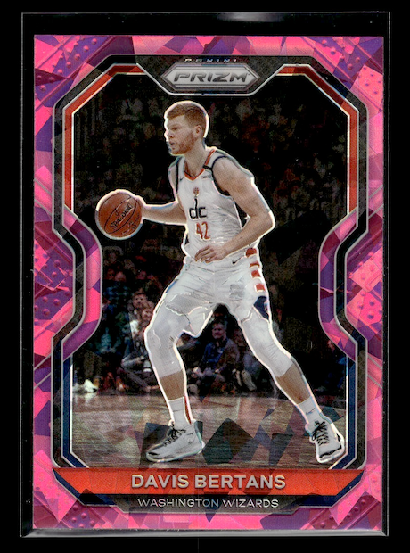 2020-21 Panini Prizm Prizms Pink Ice #98 Davis Bertans (Washington Wizards)