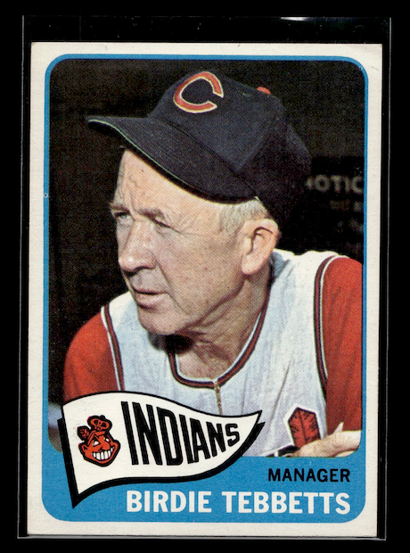1965 Topps #301 Birdie Tebbetts Manager (Cleveland Indians)