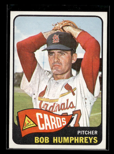1965 Topps #154 Bob Humphreys Rookie (St. Louis Cardinals)