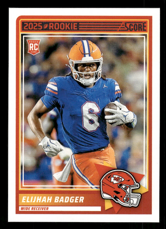 2025 Score Rookies #69 Elijhah Badger (Kansas City Chiefs)