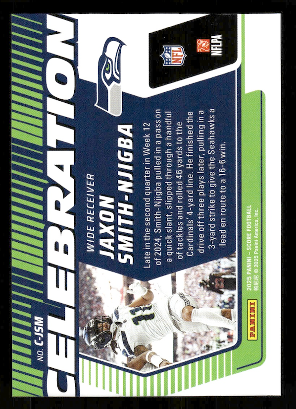 2025 Score Celebration #23 Jaxon Smith-Njigba (Seattle Seahawks)