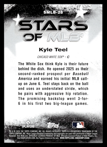 2026 Topps Stars of MLB #SMLB28 Kyle Teel (Chicago White Sox)