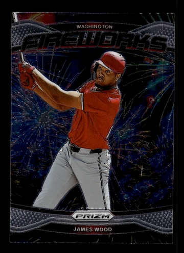 2025 Panini Prizm Fireworks #19 James Wood (Washington Nationals)