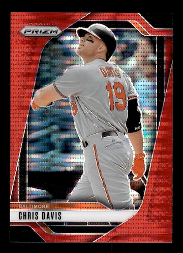 2025 Panini Prizm Prizms Red Pulsar #273 Chris Davis #'d 007/399 (Baltimore Orioles)