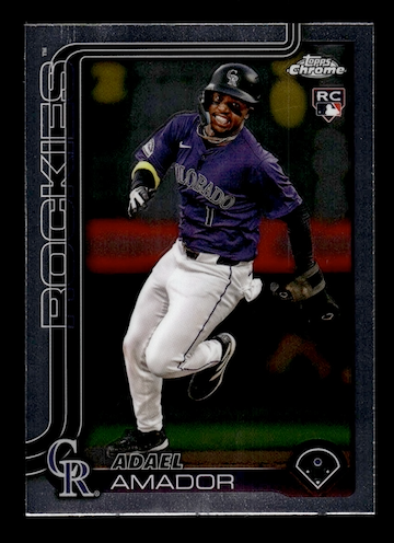 2025 Topps Chrome #255 Adael Amador RC (Colorado Rockies)