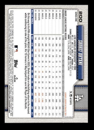 2026 Topps #200 Shohei Ohtani (Los Angeles Dodgers)