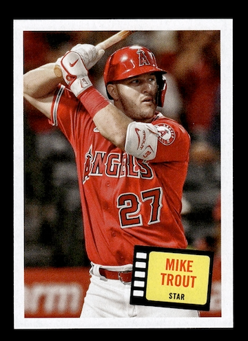 2023 Topps Archives '57 Topps Hit Stars #57HS13 Mike Trout (Los Angeles Angels)