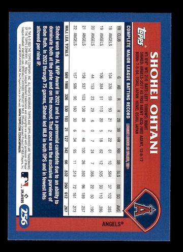 2023 Topps Archives #256 Shohei Ohtani (Los Angeles Angels)